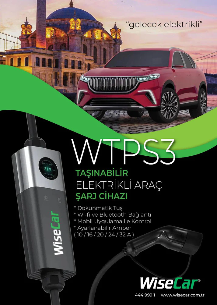 WiseCar WTPS3 22 kW Taşınabilir Elektrikli Araç Şarj İstasyonu - Görsel 9