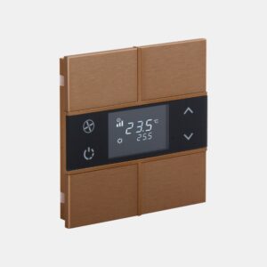 Rosa Metal Brushed Thermostat 2F Bronze fırçalanmış KNX termostat - Protekno