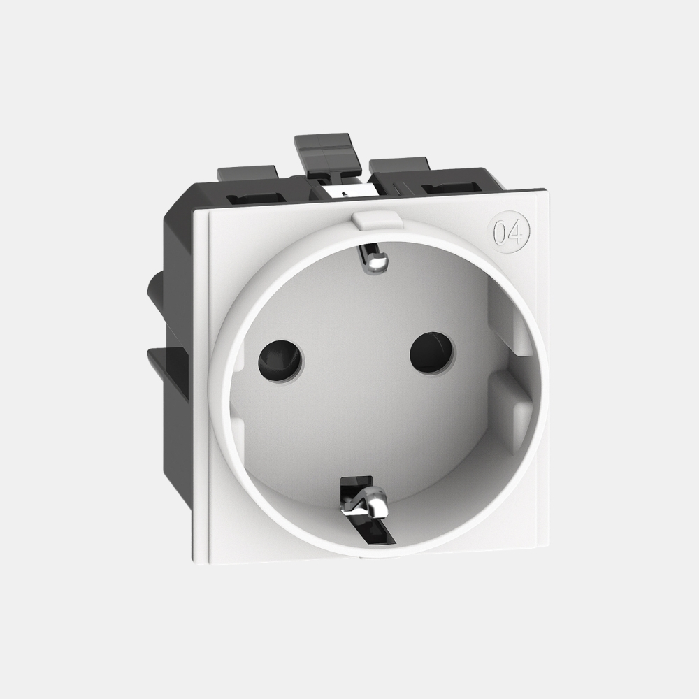 Schuko German Standard Socket 2P+E Mechanism - Protekno