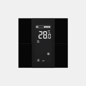 Interra iSwitch+ 2 Butonlu KNX Anahtar (Siyah Pleksiglas) - Protekno